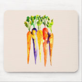 Niedliche Karotten Aquarellkunst Mousepad (Vorne)
