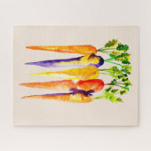 Niedliche Karotten Aquarellkunst Puzzle (Horizontal)