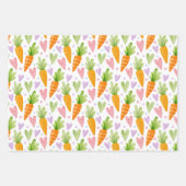 Niedliche Karotten und Herz Geschenkpapier Set (Vorderseite)
