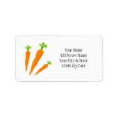 Niedliche Karottensymbol-Adressetiketten Adressaufkleber (Vorne)