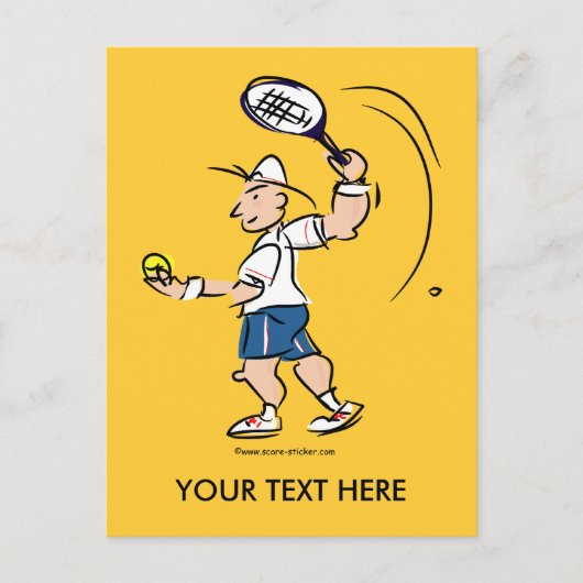 Niedliche Karte für Tennisspieler (Vorderseite)