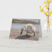 Niedliche Karte "Ich vermisse dich" (Gelbe Blume)