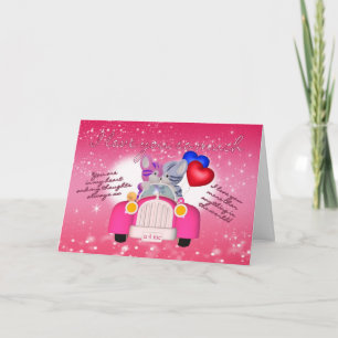 Niedliche Karte Katzevalentines Tagesin wenigem