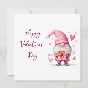 niedliche Karte mit einem rosa Cartoon in Liebe