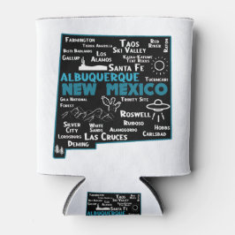 Niedliche Karte von New Mexico Albuquerque Karte S Dosenkühler