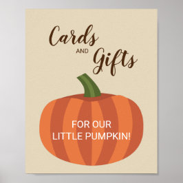 Niedliche Karten und Geschenke Pumpkin Fall Babydu Poster