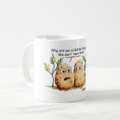 Niedliche Kartoffeln haben Zehen Funny Potato Pun Kaffeetasse (Vorderseite Links)