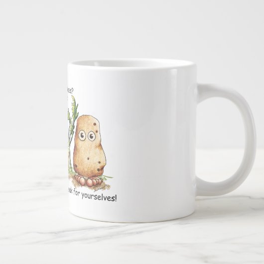 Niedliche Kartoffeln Zahn Kartoffelpuppe Jumbo-Tasse (Rechts)