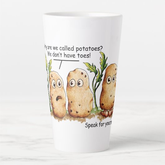 Niedliche Kartoffeln Zahn Kartoffelpuppe Milchtasse (Vorderseite)