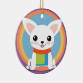 Niedliche Kartoon Dog Illustration Keramik Ornament (Rechts)