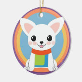 Niedliche Kartoon Dog Illustration Keramik Ornament (Links)