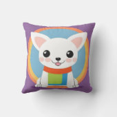 Niedliche Kartoon Dog Illustration Kissen (Rückseite)