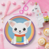 Niedliche Kartoon Dog Illustration Pappteller (Party)