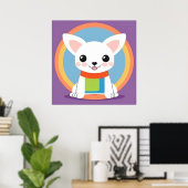 Niedliche Kartoon Dog Illustration Poster (Heimbüro)