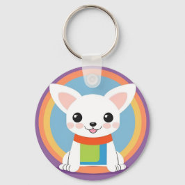 Niedliche Kartoon Dog Illustration Schlüsselanhänger