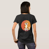 Niedliche Kartoon Dog Illustration T-Shirt (Schwarz voll)