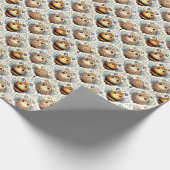 Niedliche, kartoonische Biene Geschenkpapier (Ecke)