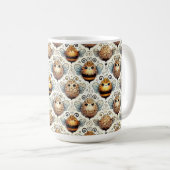 Niedliche, kartoonische Biene Kaffeetasse (VorderseiteRechts)