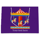 niedliche Karussell-Liebhaber Party-Kinder Große Geschenktüte (Vorderseite)