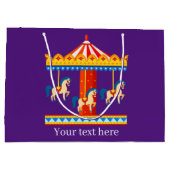 niedliche Karussell-Liebhaber Party-Kinder Große Geschenktüte (Rückseite)