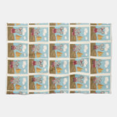 Niedliche Käsemaus Comic Strip Geschirrtuch (Horizontal)