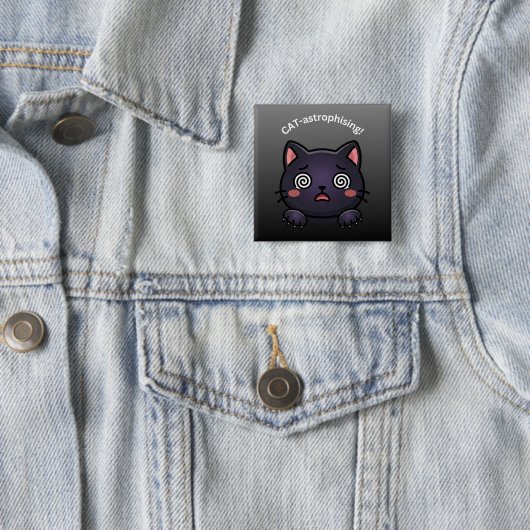 Niedliche Katastrophen-Katze Button (Beispiel)