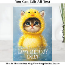 Niedliche Kätzchen als gelbe Ente DL4R-Name