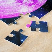 Niedliche Kätzchen auf dem Mond glühende Sterne Un Puzzle (Seite)