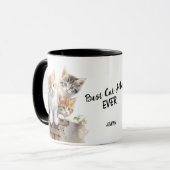 Niedliche Kätzchen Beste KatzenMama je Tasse (Vorderseite Links)