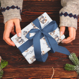 Niedliche Kätzchen Blue Fa La Frische Weihnachten Geschenkpapier