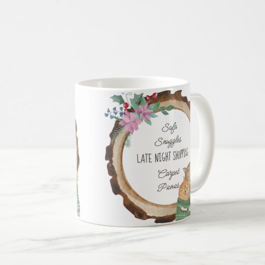 Niedliche Kätzchen Custom Favorite Dings Winter Kaffeetasse (VorderseiteRechts)