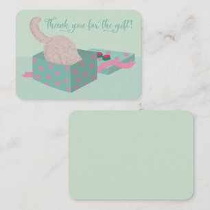 Niedliche Kätzchen Danke für das Geschenk Mitteilungskarte