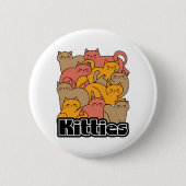 Niedliche Kätzchen Design - Adventure Cat Art Button (Vorderseite)
