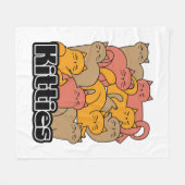 Niedliche Kätzchen Design - Adventure Cat Art Fleecedecke (Vorderseite (Horizontal))