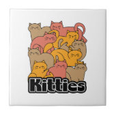Niedliche Kätzchen Design - Adventure Cat Art Fliese (Vorderseite)
