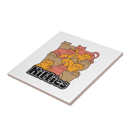 Niedliche Kätzchen Design - Adventure Cat Art Fliese (Seite)