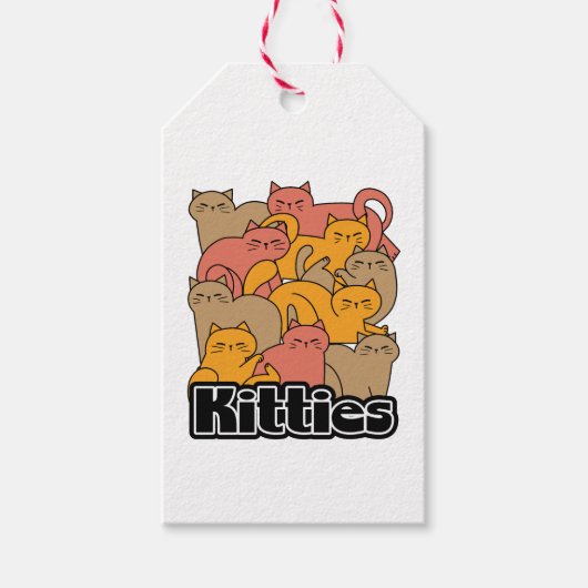 Niedliche Kätzchen Design - Adventure Cat Art Geschenkanhänger (Vorderseite)