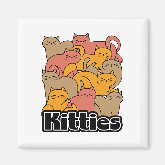 Niedliche Kätzchen Design - Adventure Cat Art Magnet (Vorne)