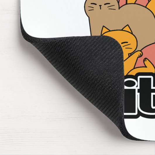 Niedliche Kätzchen Design - Adventure Cat Art Mousepad (Ecke)