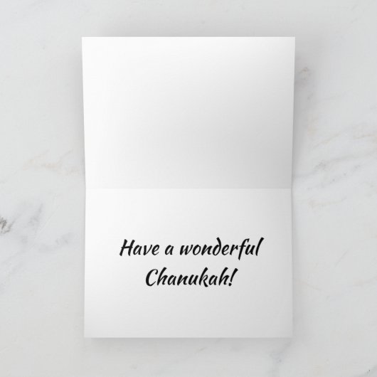 Niedliche Kätzchen, die dreidelige Chanukah-Karte Dankeskarte (Innenseite)