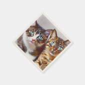Niedliche Kätzchen Faces Serviette (Ecke)