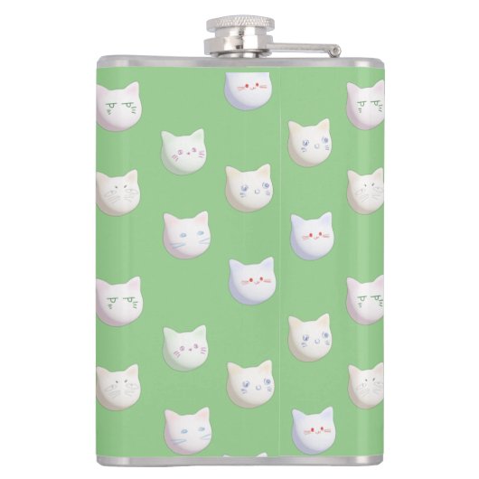 Niedliche Kätzchen Flachmann (Rückseite)