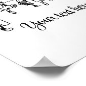 Niedliche Kätzchen für Schwarz und Weiß Poster (Ecke)