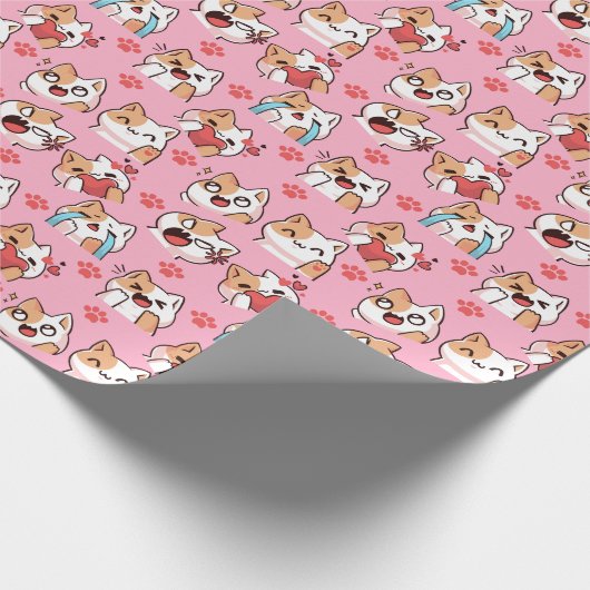 Niedliche Kätzchen Geschenkpapier (Ecke)