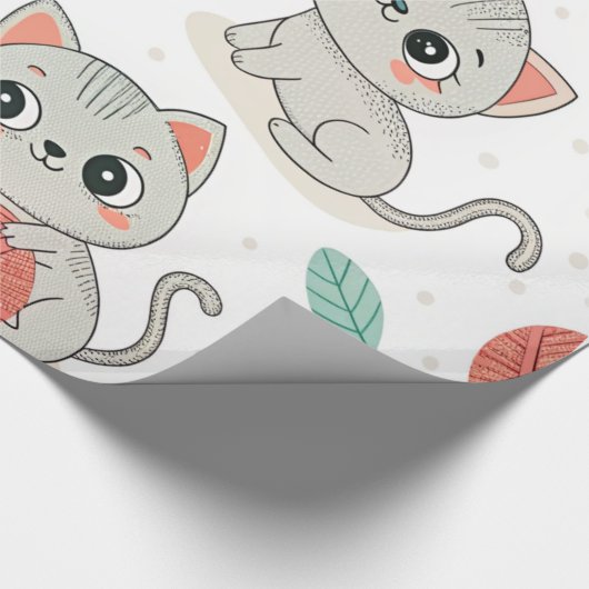 Niedliche Kätzchen Geschenkpapier (Ecke)