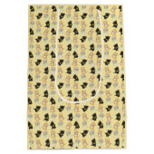 Niedliche Kätzchen Gold personalisierte Geschenkta Mittlere Geschenktüte (Rückseite)