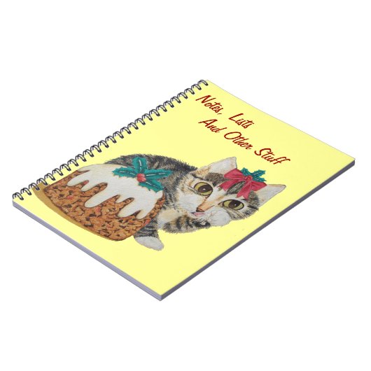 niedliche Kätzchen-Grautabby Notizblock (Linke Seite)