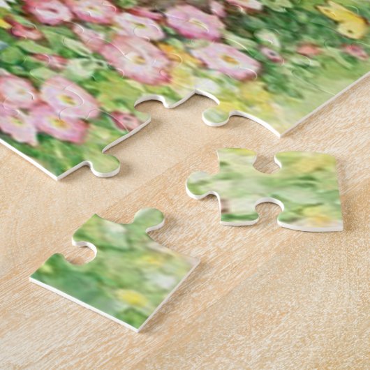 Niedliche Kätzchen im Blumengarten Puzzle (Seite)