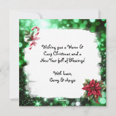 Niedliche Kätzchen im Weihnachtsbaum Personalisier Feiertagskarte (Rückseite)