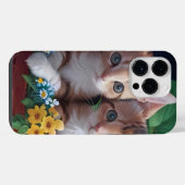 Niedliche Kätzchen in einem Blume-Korb iPhone Hülle (Rückseite (Horizontal))